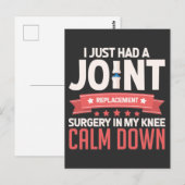 Carte Postale Chirurgie de remplacement de l'articulation du gen (Devant / Derrière)