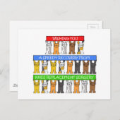 Carte Postale Chirurgie de remplacement du genou Récupération Cu (Devant / Derrière)