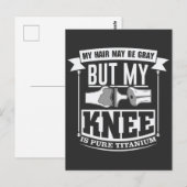 Carte Postale Chirurgie du genou Remplacement du genou en titane (Devant / Derrière)