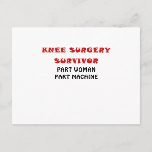 Carte Postale Chirurgie du genou Survivant Partie femme Machine