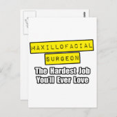 Carte Postale Chirurgien Maxillo-facial...Travail le plus diffic (Devant / Derrière)