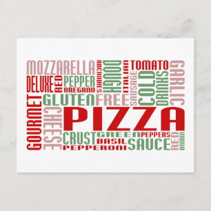 Carte Postale chitChat à la pizza