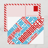 Carte Postale chitChat hamburger (Devant / Derrière)