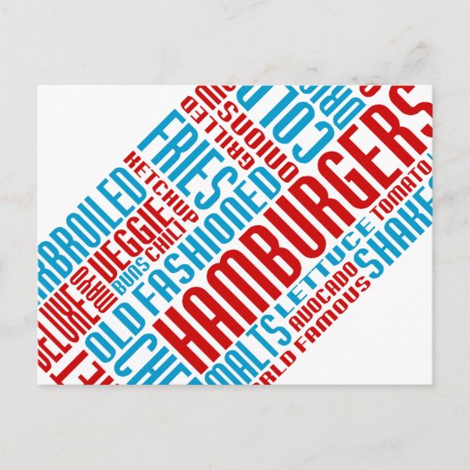 Carte Postale chitChat hamburger (Devant)