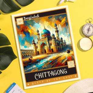 Carte Postale Chittagong, Bangladesh Peinture Vintage