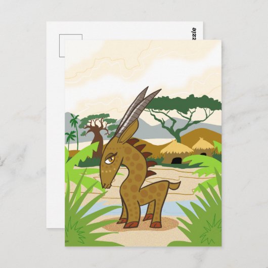 Carte Postale Chiwara (Devant / Derrière)