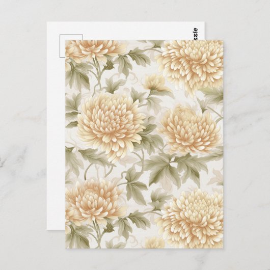 Carte Postale Chiyogami blanc (Devant / Derrière)