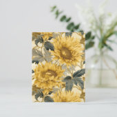 Carte Postale Chiyogami de tournesol (Debout devant)