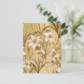 Carte Postale Chiyogami Lilies blanches (Debout devant)