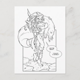 Carte Postale Chloe Cavegirl