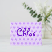 Carte Postale Chloe dans le pourpre (Debout devant)