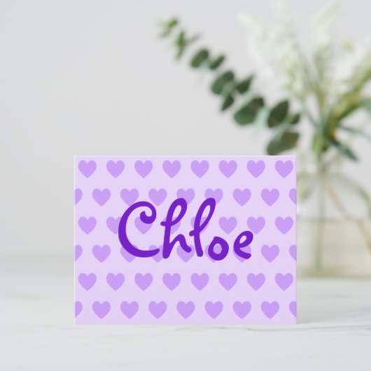 Carte Postale Chloe dans le pourpre (Debout devant)