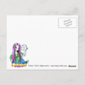 Carte postale "Chloe" Rainbow Peace Hippie (Dos)