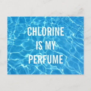 Carte Postale Chlorine Est Mon Parfum Piscine Typographique