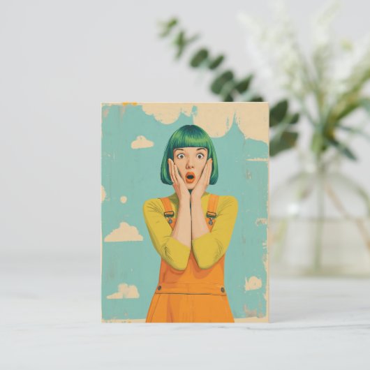 Carte Postale Choc rétro Pop Color (Debout devant)