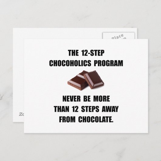 Carte Postale Chocoholics (Devant / Derrière)