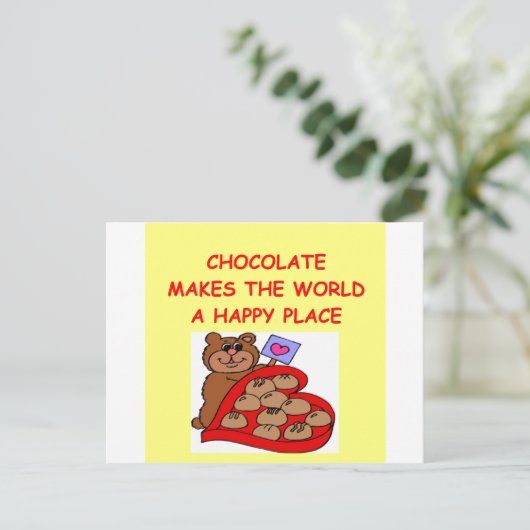 Carte Postale chocolat (Debout devant)