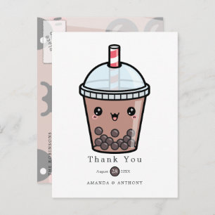 Carte Postale Chocolat Aquarelle Florale Mariage Post