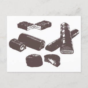 Carte Postale Chocolat Bonbons sucreries Pâtisseries Traitements