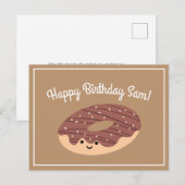 Carte Postale Chocolat Brun Anniversaire (Devant / Derrière)