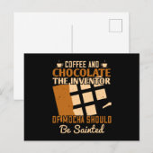 Carte Postale Chocolat - Café Et Chocolat (Devant / Derrière)