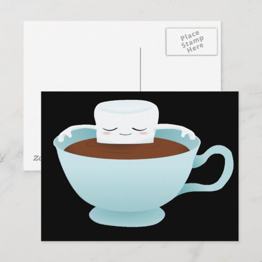 Carte Postale Chocolat chaud (Devant / Derrière)