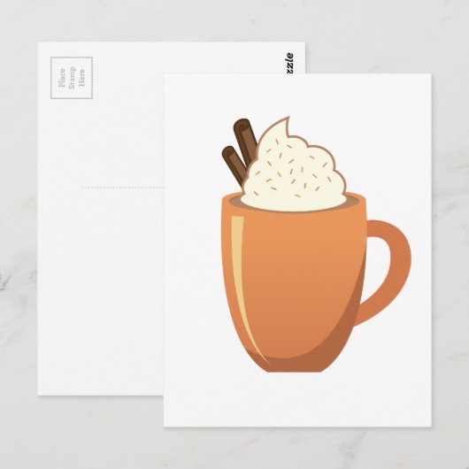 Carte Postale Chocolat chaud (Devant / Derrière)