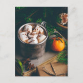 Carte Postale Chocolat chaud avec marshmallow (Devant)