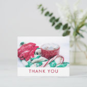 Carte Postale Chocolat Chaud & Cannelle de Noël | Merci Noël (Debout devant)