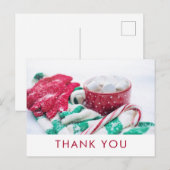 Carte Postale Chocolat Chaud & Cannelle de Noël | Merci Noël (Devant / Derrière)