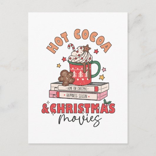 Carte Postale Chocolat Chaud & Films de Noël (Devant)