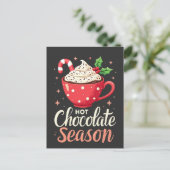 Carte Postale Chocolat chaud saison Amateurs de Noël (Debout devant)