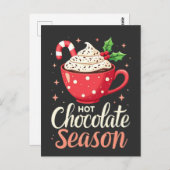 Carte Postale Chocolat chaud saison Amateurs de Noël (Devant / Derrière)