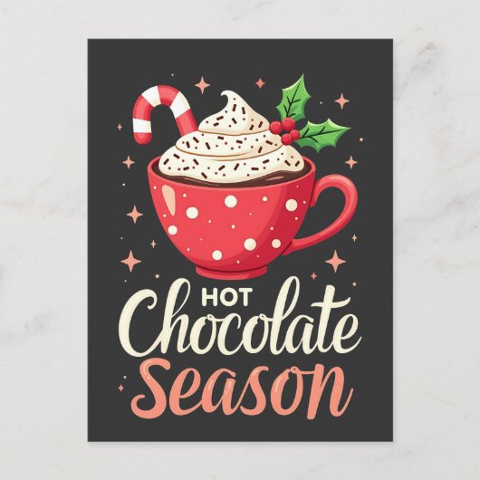 Carte Postale Chocolat chaud saison Amateurs de Noël (Devant)