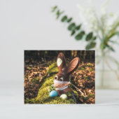 Carte Postale Chocolat Corona Lapin de Pâques (Debout devant)