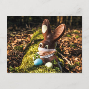 Carte Postale Chocolat Corona Lapin de Pâques