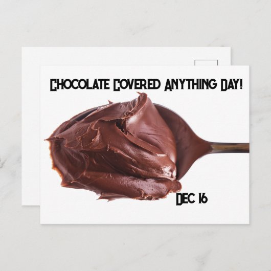 Carte Postale Chocolat couvert tous les jours (Devant / Derrière)