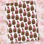 Carte Postale Chocolat Cupcakes Motif Joyeux anniversaire<br><div class="desc">Cute motif chocolat cupcakes aquarelle! Customisez cette carte ! Consultez mon magasin pour en savoir plus !</div>