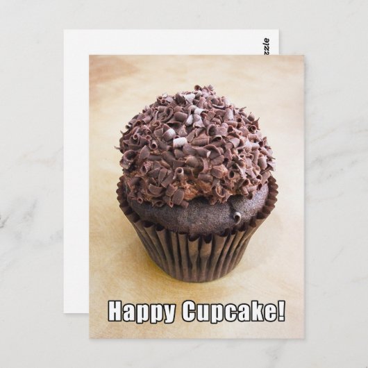 Carte Postale Chocolat Curl Chocolat Happy Cupcake (Devant / Derrière)