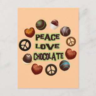 CARTE POSTALE CHOCOLAT D'AMOUR DE PAIX