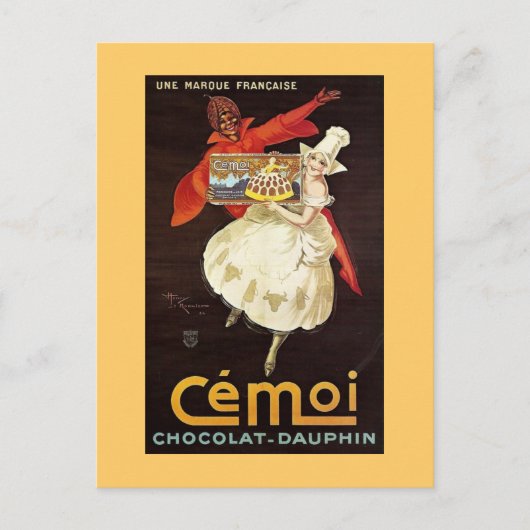 Carte Postale Chocolat Dauphin Filles françaises1924 (Devant)