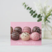 Carte Postale Chocolat doux Pralines Saint-Valentin (Debout devant)