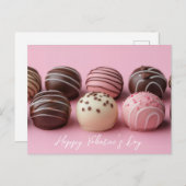 Carte Postale Chocolat doux Pralines Saint-Valentin (Devant / Derrière)