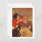 Carte Postale Chocolat et thé Co Mère et fille (Devant / Derrière)