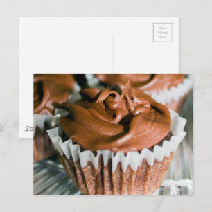 Carte Postale Chocolat Frosted Cupcakes Photographie alimentaire