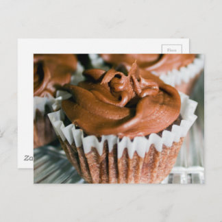 Carte Postale Chocolat Frosted Cupcakes Photographie alimentaire