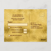 Carte Postale Chocolat Golden Ticket Bat Bar Mitzvah RSVP (Dos)