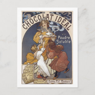 Carte Postale Chocolat Ideal Vintage Ad