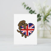 Carte Postale Chocolat Labrador British Heart (Debout devant)