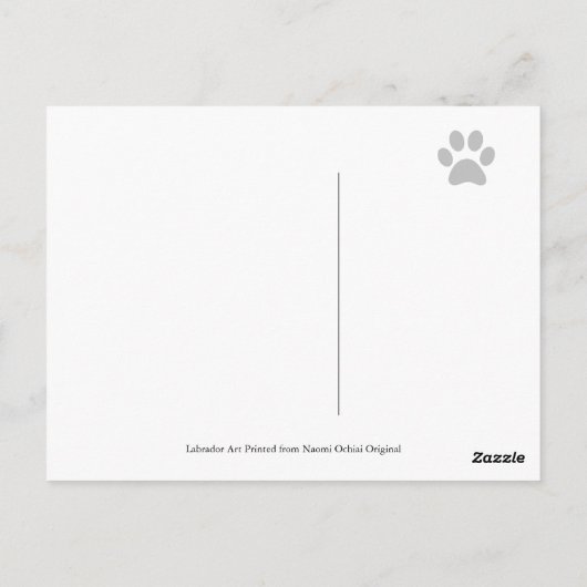 Carte Postale Chocolat Labrador Friendly (Dos)